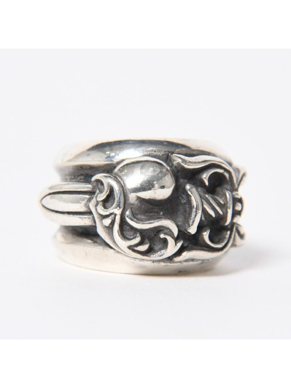 Chrome Hearts Dagger Heart Ring 925 Sterling Silver